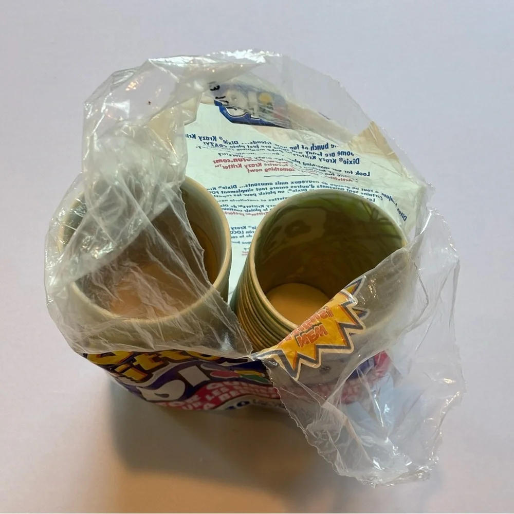 VINTAGE Dixie Krazy Kritters Disposable Cups‎ Open Bag 7oz Cups